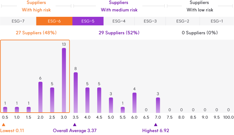 Distribution of Suppliers by ESG Risk Group Description Image